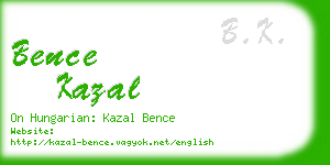 bence kazal business card